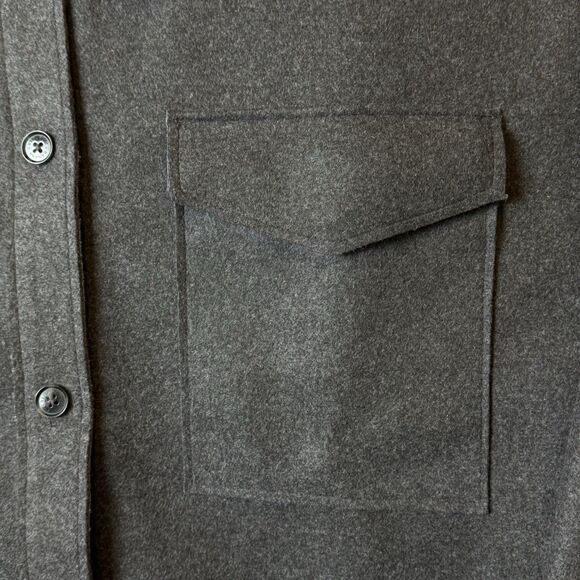 Banana Republic Womens X-Large Gray Structured 4 Pocket Shacket Shirt Jacket XL - Picture 2 of 8